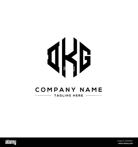 diseño de logotipo de letra dkg con forma de polígono diseño del logotipo de la forma del