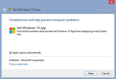Fix Get Windows 10 Upgrade App Icon Is Missing In Taskbar Askvg