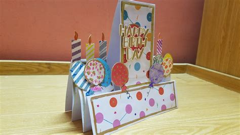 Diy Double Sided Popup Birthday Card Making