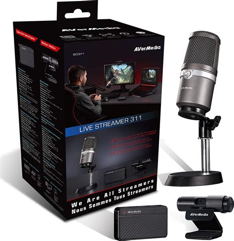 avermedia live streamer 311 full hd 1080p streamer bundle with capture card webcam and usb