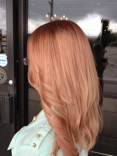 Going For It Spring Rose Gold Strawberry Blonde Hair Color Hair