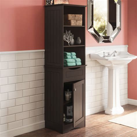 Linen Cabinet Bathroom Furniture A Stand Alone Linen Cabinet Adds