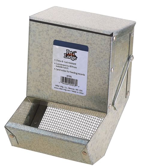 5 Metal Rabbit Feeder With Lid And Sifter Bottom In 2021 Small Pets