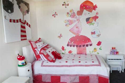 Red And White Delightful Girls Bedroom Design Kidsomania
