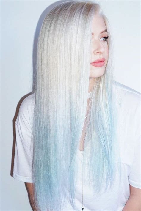Blonde To Blue Ombre Blondehair Bluehair Ombre ️ Try Platinum Blonde Hair Shade If You Want
