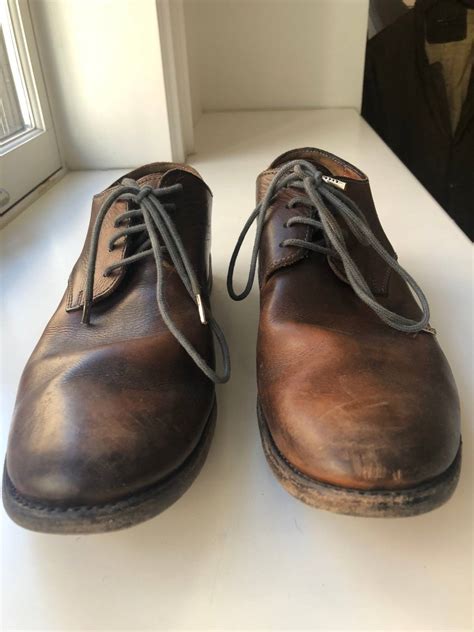 A1923 Distressed Brown Leather Shoes Grailed