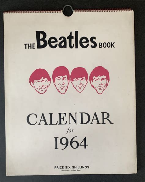 Inmersión Festival Social Calendario De Los Beatles 1964 Adaptación