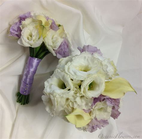 Purple And White Bridesmaid Bouquets Bridesmaid Bouquet Bridesmaid