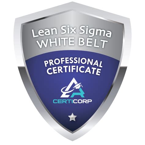 Lean Six Sigma White Belt Professional Certificate ENG CERTICORP