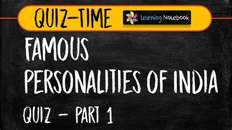 Gk Quiz On Famous Personalities Of India Part India General Knowledge Quiz Youtube