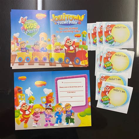 Jollibee Invitation Cards And Name Tag Hobbies And Toys Toys And Games On
