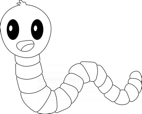 Earthworm Kids Coloring Page Great For Beginner Coloring Book 2514257