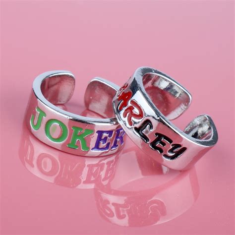 Stainless Steel Ring For Women Suicide Squad Joker Harley Quinn Couple