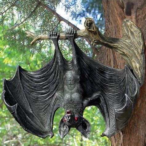 Halloween Vampire Bat Statue Hanging Outdoor Decorations Yard Prop