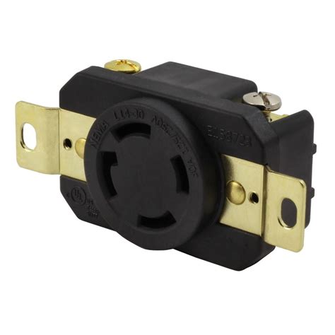 Ac Works® 30a 125250 V Nema L14 30r Flush Mount Locking Industrial