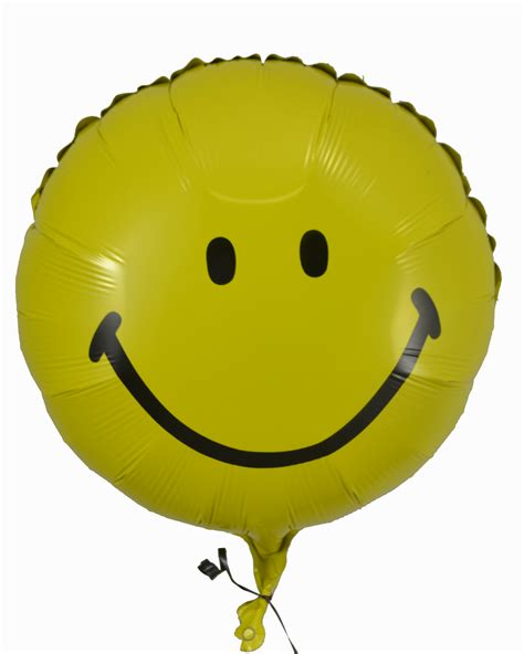 Yellow Smiley Face Mylar Balloon Flower Patch