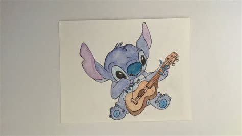 HOW TO PAINT a Biro Drawing of STITCH from Lilo and Stitch with