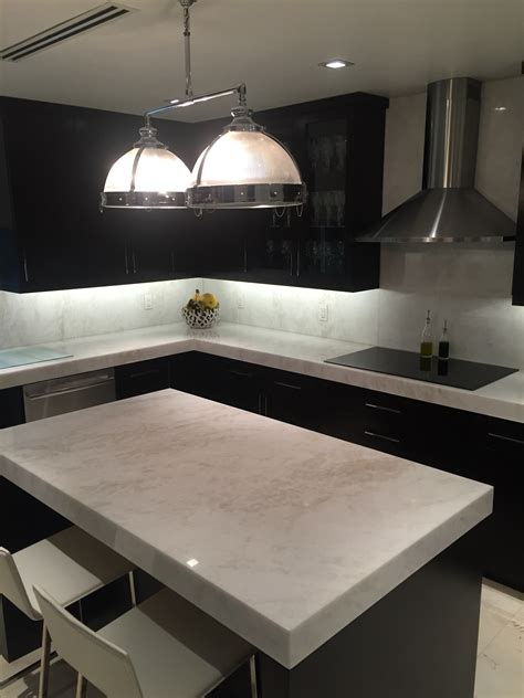 Mystery White Marble Slab Kitchen Countertop 1
