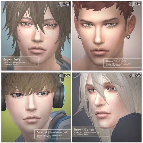 Sims 4 Ccs The Best Update 3d Lashes Version 2 By Kijiko