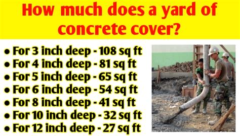 How Much Area Does A Cubic Yard Of Concrete Cover Civil Sir
