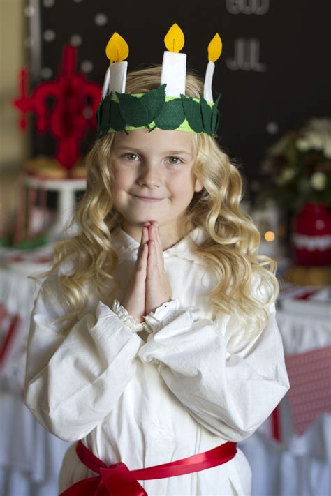 Santa Lucia Felt Crown For St Lucia Day December 13 Swedish Christmas Traditions On Etsy
