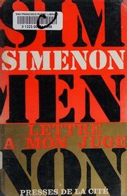 Lettre à mon juge roman Simenon Georges Free Download