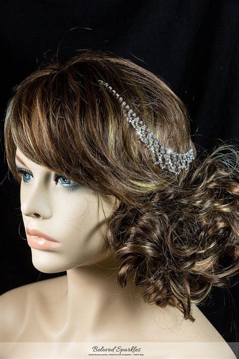Bridal Crystal Hair Chain Forehead Crystal Dangle Chain Head Etsy Swarovski Quinceañera