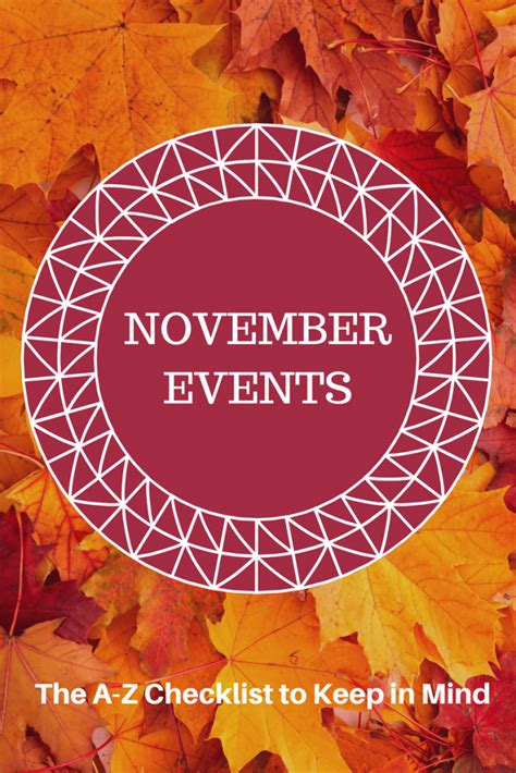 November Events The Checklist That You Should Keep In Mind