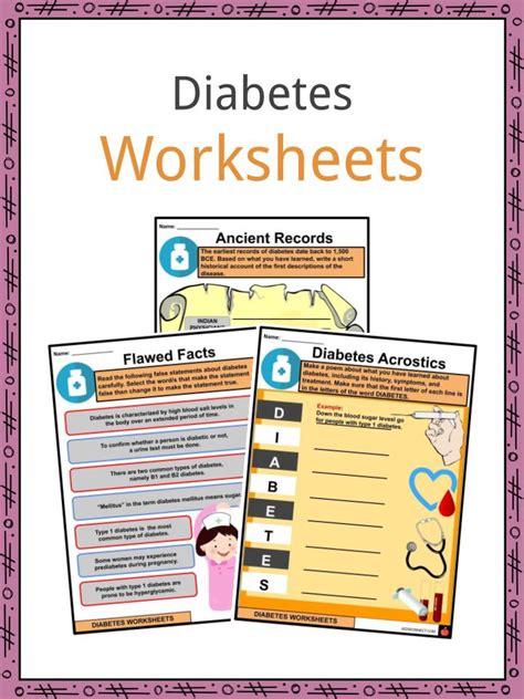 Diabetes Facts Worksheets History And Signs For Kids