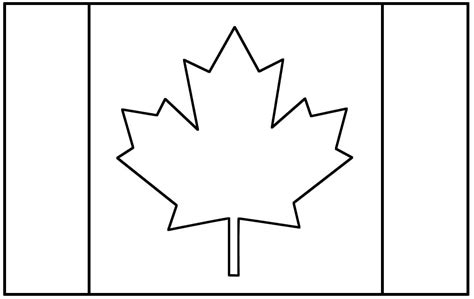 Bandeira Dos Canada Para Colorir