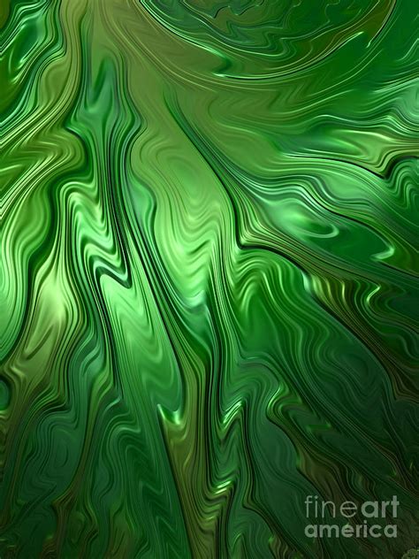 Emerald Flow Digital Art By John Edwards