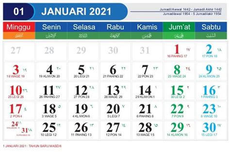 Hari Libur Nasional Kalender 2021 Lengkap Dengan - Hari Libur Nasional