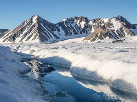 Arctic Glacier Landscape Svalbard Spitsbergen Stock Image Image Of