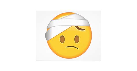 Face With Head Bandage Emoji Flyer Zazzle