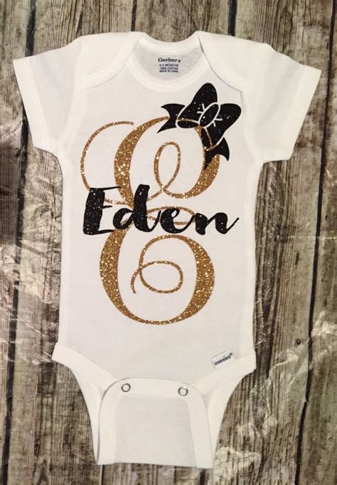 Personalized Monogram Onesie Sparkle Baby Girl By Bellapiccoli