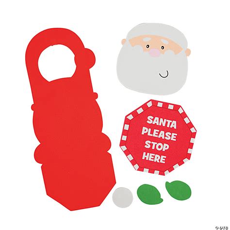 Santa Stop Here Door Hanger Craft Kit Discontinued