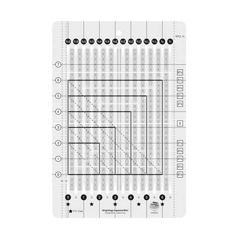 Creative Grids Non Slip Stripology Mini Quilt Ruler By Gudrun Erla