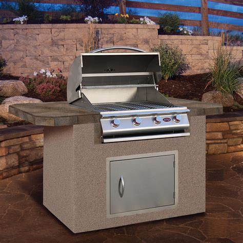 Mophorn outdoor kitchen drawers 17.7''w x 20.5''h x 12.5''d, flush mount double bbq drawers stainless steel with handle, bbq island drawers for outdoor kitchens or grill station 4.4 out of 5 stars 229 Cal Flame 6 ft. Stucco BBQ Island with Bar Depth Top & Gas ...