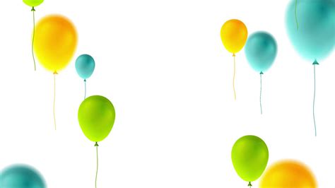 Colorful Balloons Happy Birthday Abstract Motion Graphic Design