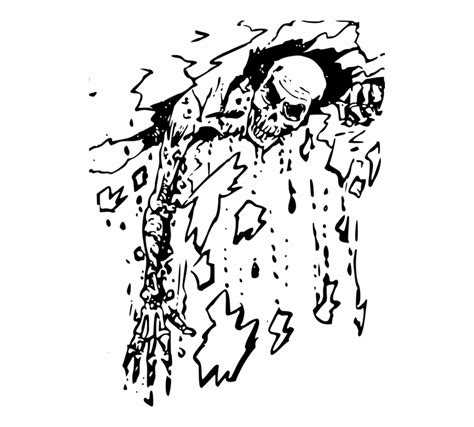 Zombie Black And White Drawing Visual Arts Horror Clip Art Library
