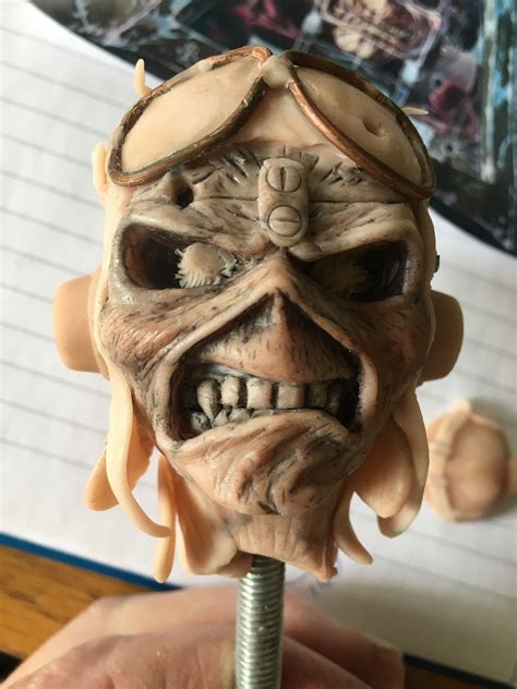 Pin By Christian Forward On My Sculpts Sculpting Skull Eddie