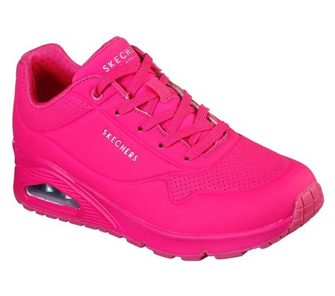 Shop The Uno Night Shades Skechers Shoes Women Pink Sneakers