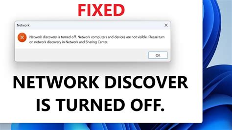 Fixed Network Discovery Is Turned Off Windows Youtube
