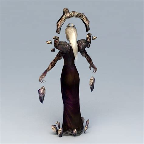 Female Dark Sorceress 3d Model 3ds Max Files Free Download Modeling