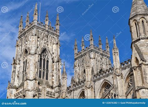 Exterior Building Of York Minster The Historic Cathedral Built In