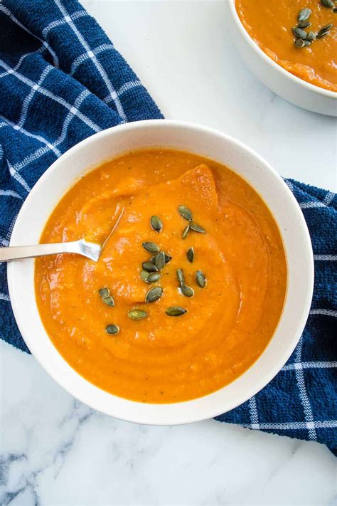 Easy Pumpkin And Sweet Potato Soup Hint Of Healthy