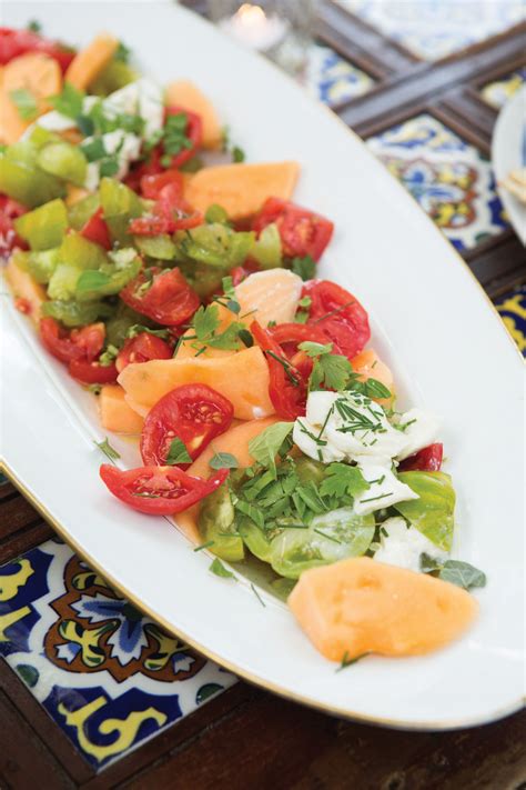 Tomato Melon And Mozzarella Salad Recipe Salad Mozzarella Salad