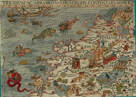 speaking of map monsters here s a piece in the public domain review from… sea monsters map