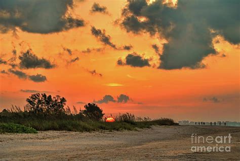 Orange Sunrise Over Sanibel Island Photograph By Jeff Breiman Fine