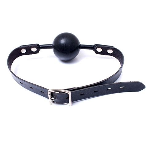 Black 48mm Silicone Ball Gag For Couples Adult Bondage Sex Toys Bdsm Bondage Sex Products For